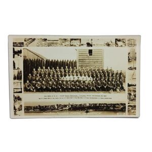 Camp Point Defiance Postcard Co 3224 C C C Fort Nisqually 1937 Soldiers WWII